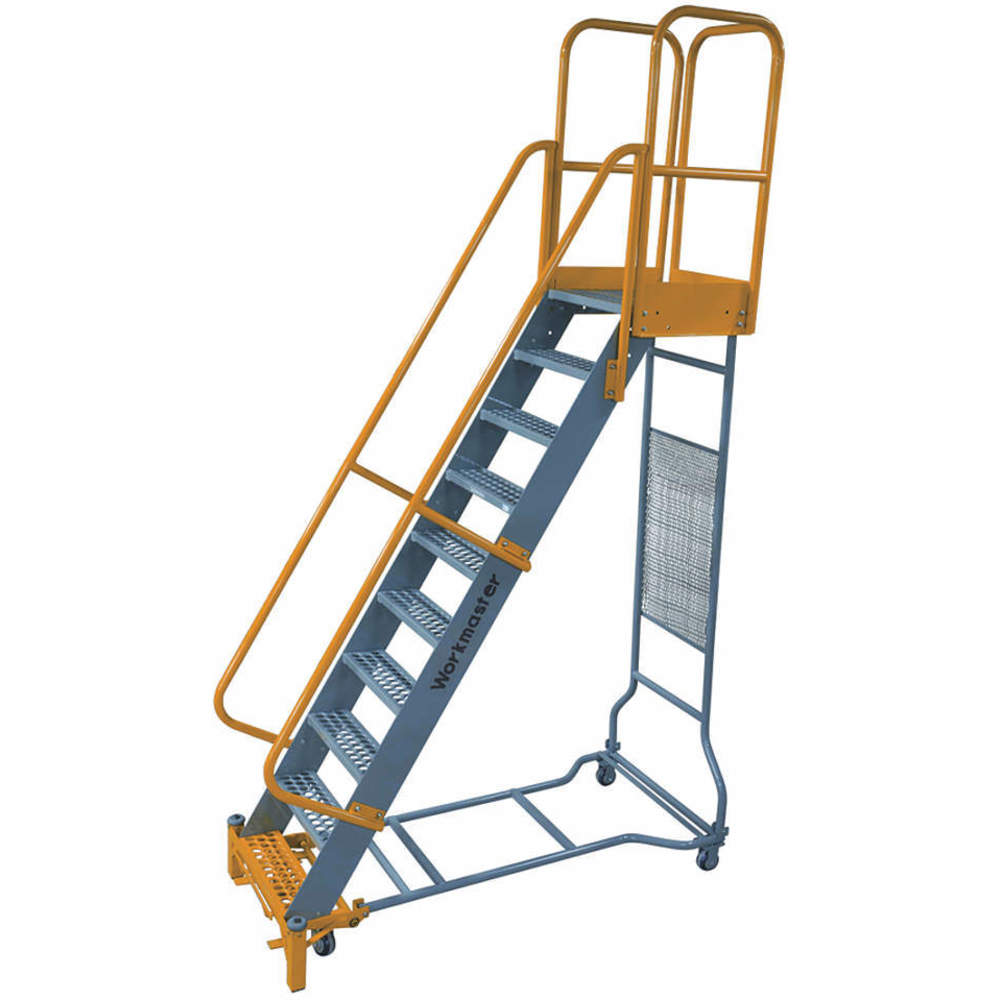 Escalera de seguridad rodante Plataforma sin montar 120 pulgadas de altura