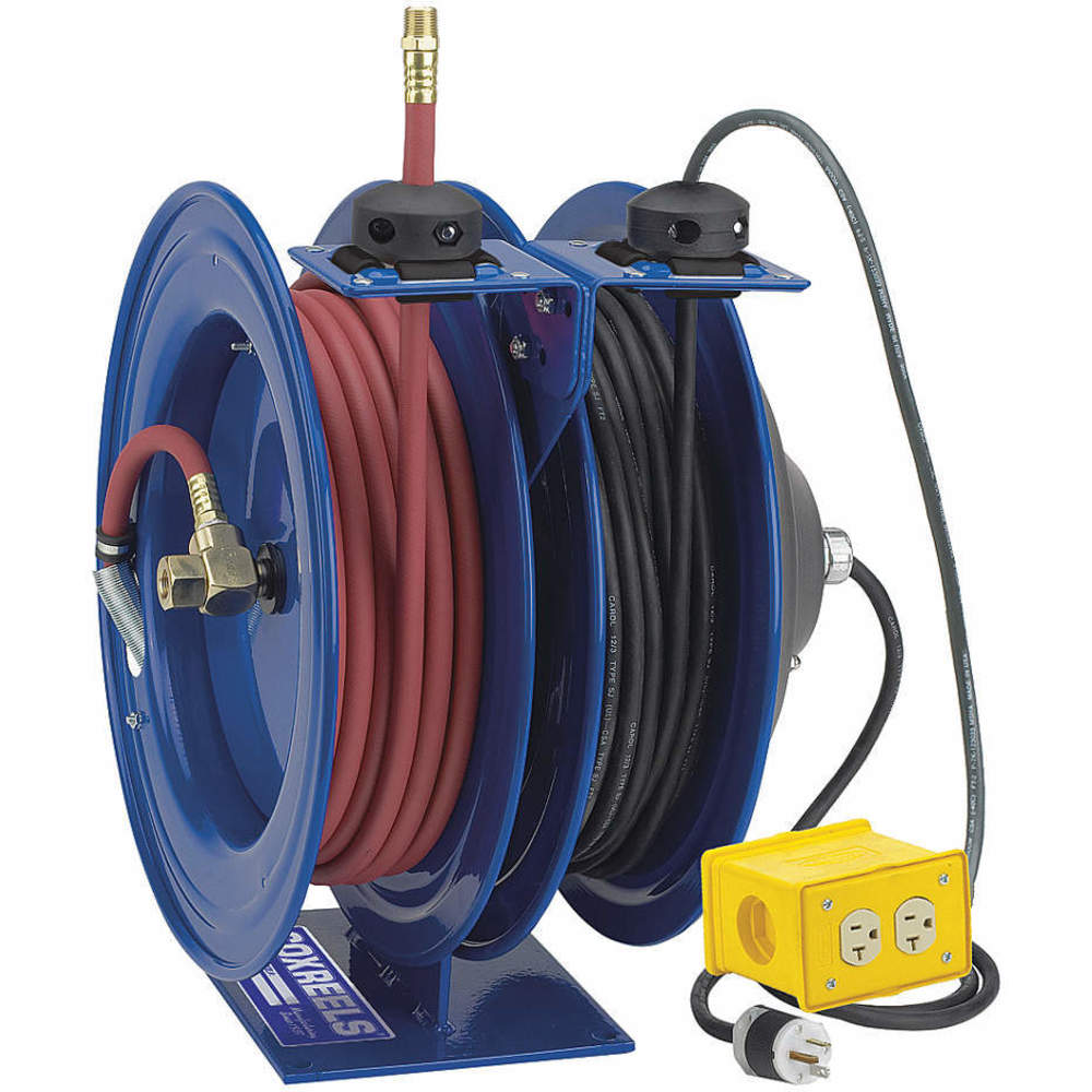 COXREELS C-L350-5012-B Spring Return Hose Reel, 3/8 Inch Inner Dia., 50 Feet Length | AE3UET 5FZX0