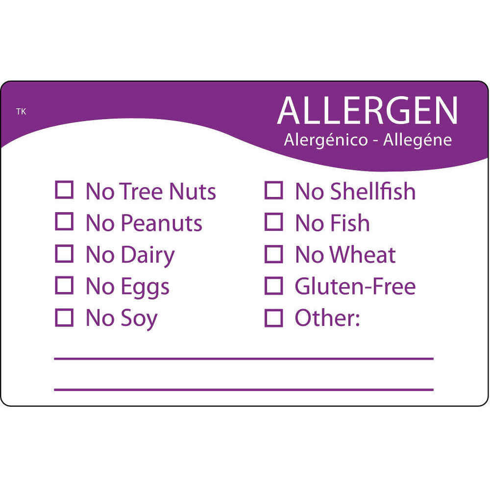 Etichetta allergica bilingue