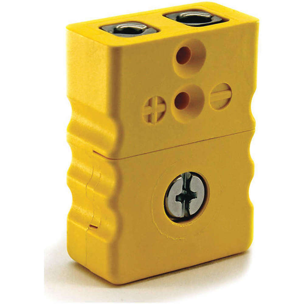 Conector de termopar K estándar amarillo de 2 clavijas