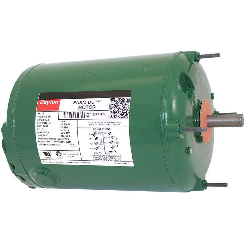 DAYTON 5XPP1 Hatcher/setr Motor Psc Teao 1/2hp 1725rpm | AE7FHX