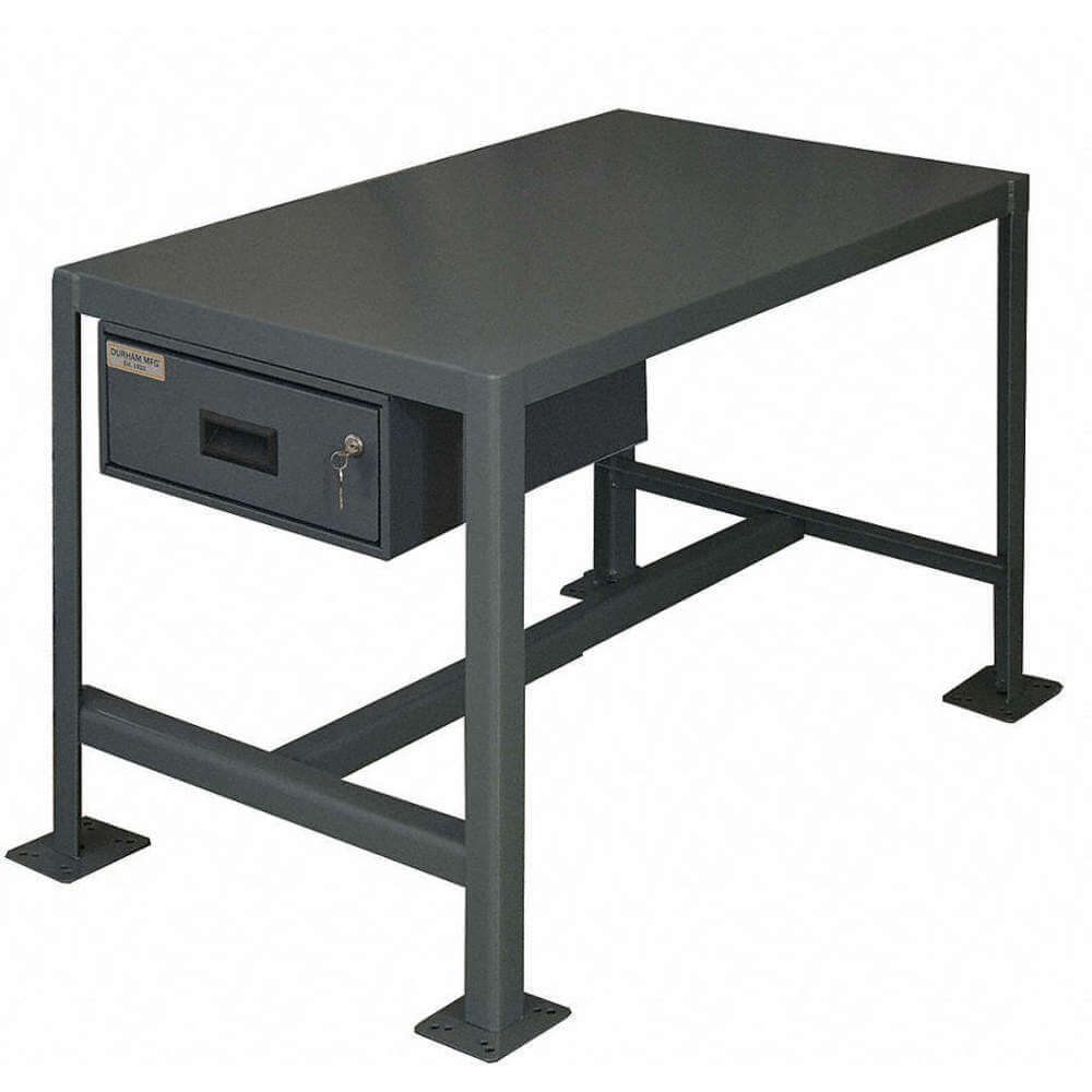 Mesa de la máquina, 1 cajón, capacidad 2000 libras, tamaño 24 x 36 x 42 pulgadas