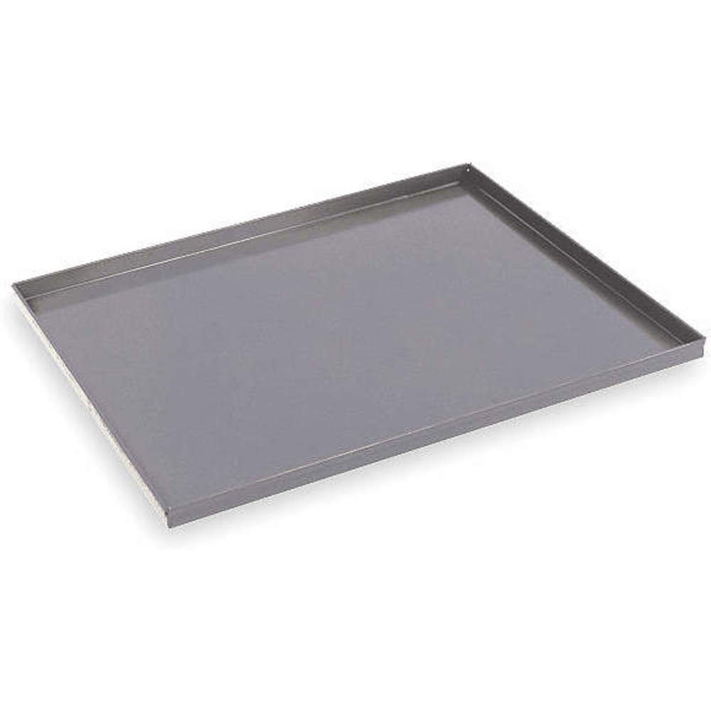 Service Cart Tray, Solid Tray, Capacity 50 Lbs, Size 24 x 30 Inch, Steel, Gray
