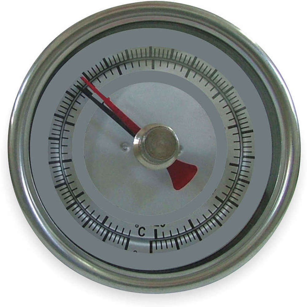 Termometro con quadrante min/max, bimetallico, connessione NPT da 1/2 pollice, intervallo da -40 a 160 gradi F