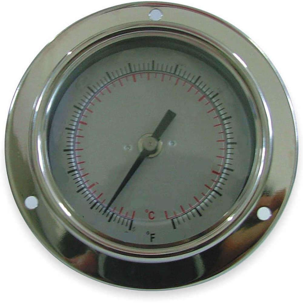 Termómetro bimetálico, dial de 2-1 / 2 pulgadas, 0 a 200 grados F