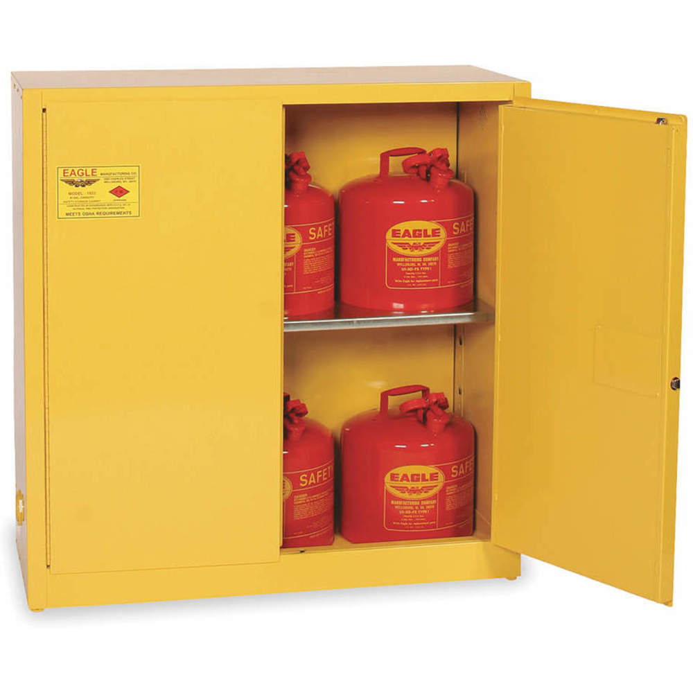 Hazardous Storage Cabinet, Two Manually Closing Doors