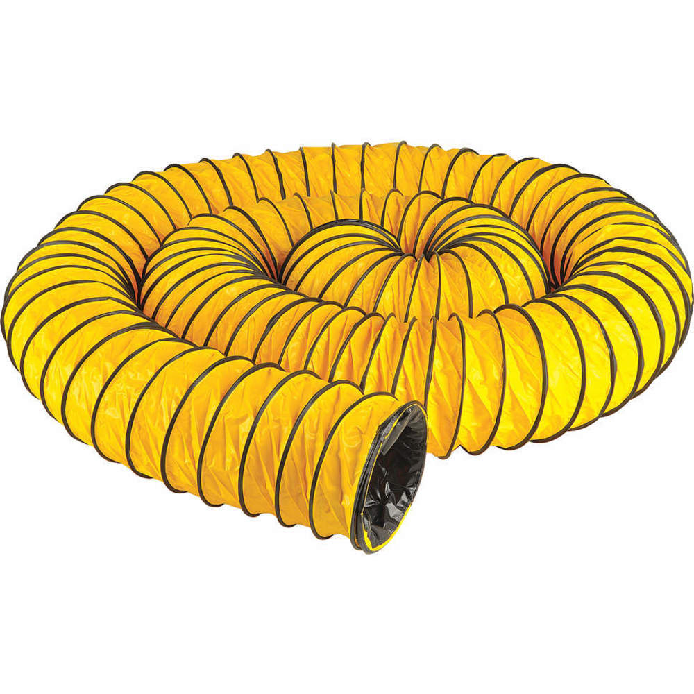 Ventilationskanal, 12 tommer diameter, 33 fods længde, gul