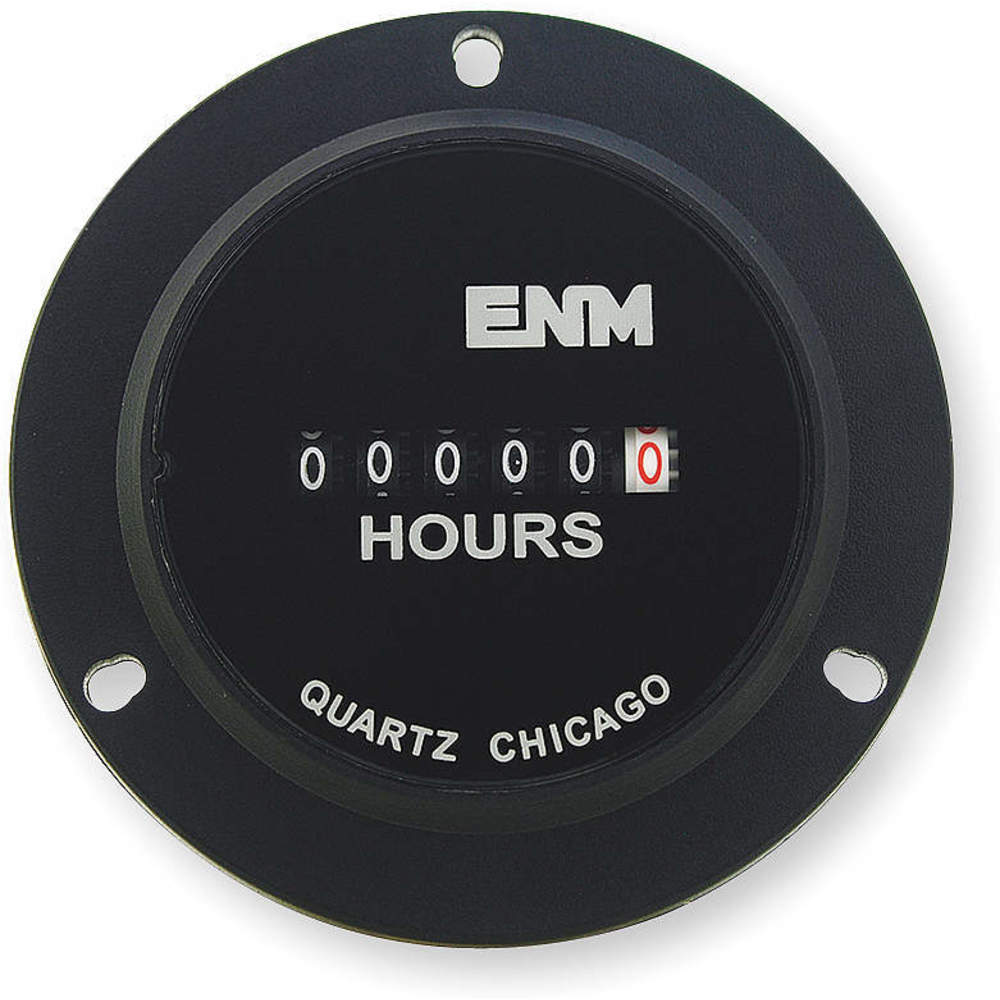 Hour Meter Electrical 2.8in 3-hole Round