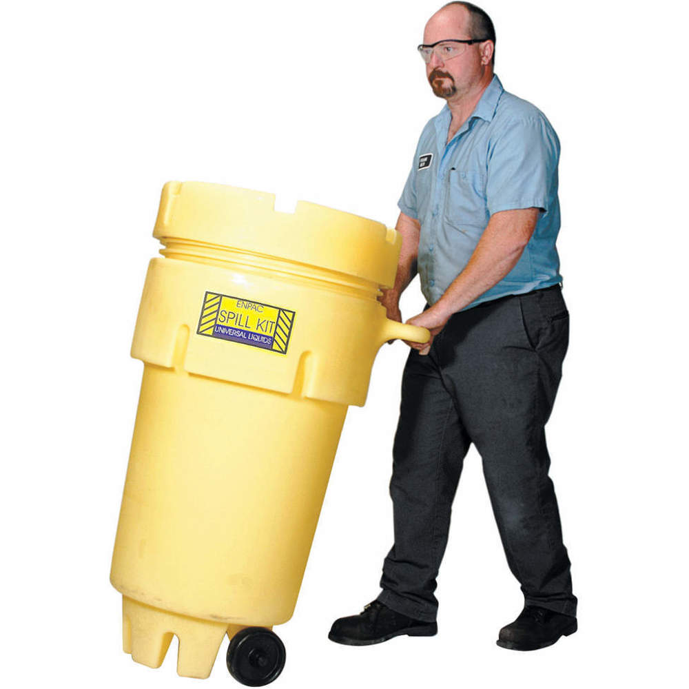 Spill Kit, Wheeled, 16 Gallon Absorption Capacity, Universal