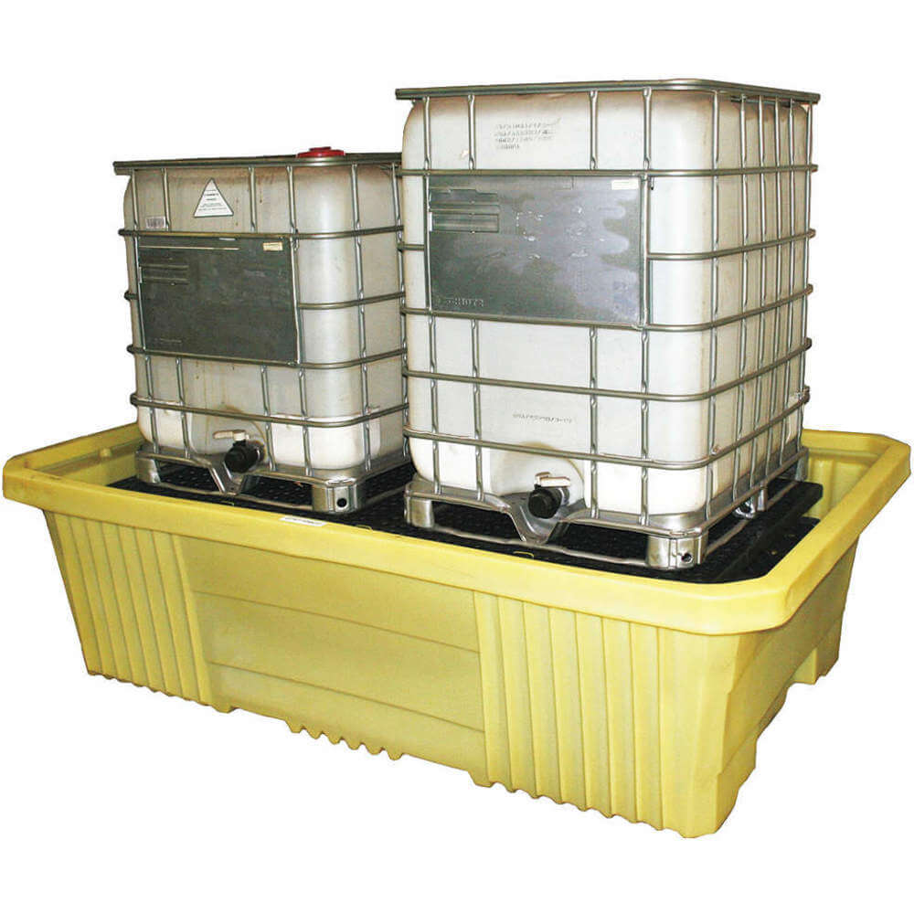 IBC Containment Unit, 750 Gallon Spill Capacity, Yellow, HDPE