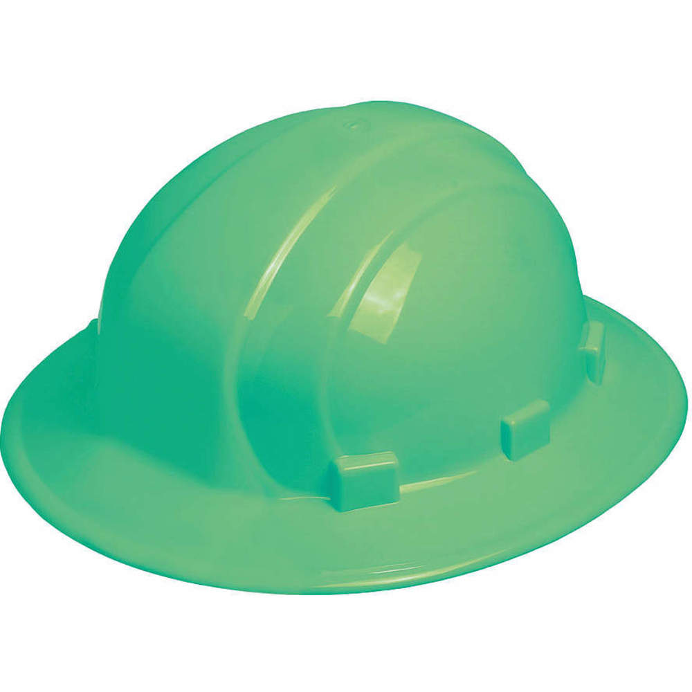 Hard Hat Full Brim Green 6-pt. Skydelås