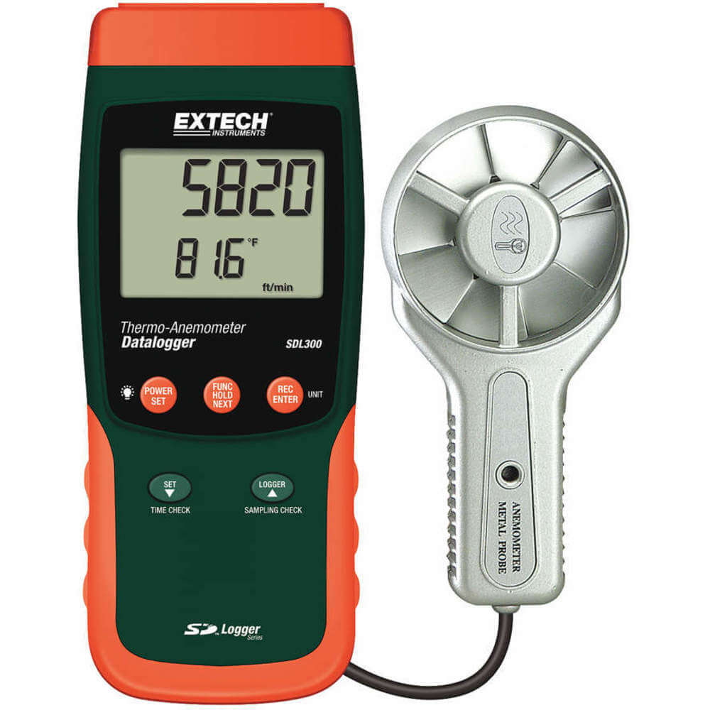Máy đo nhiệt độ Anemometer Datalogger 100-6890fpm
