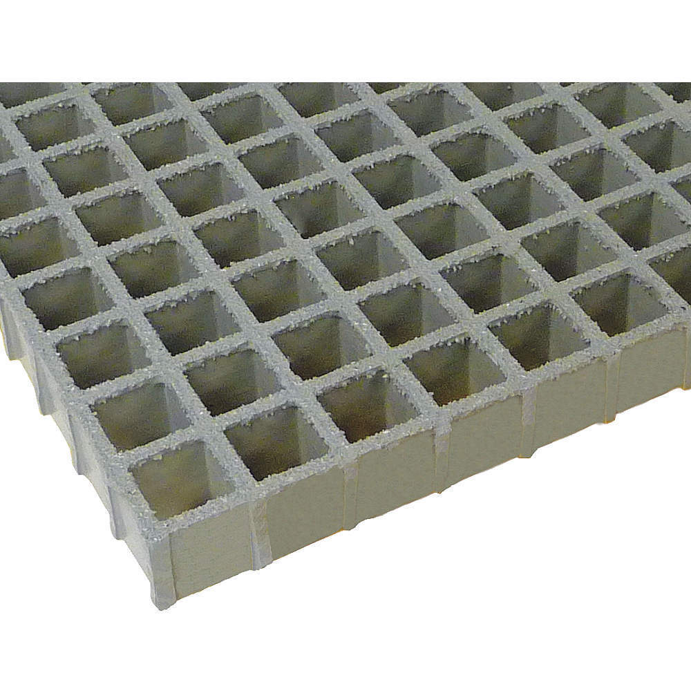 Grating Molded 1 Inch 4 x 4 Feet Square Mesh Ltgry