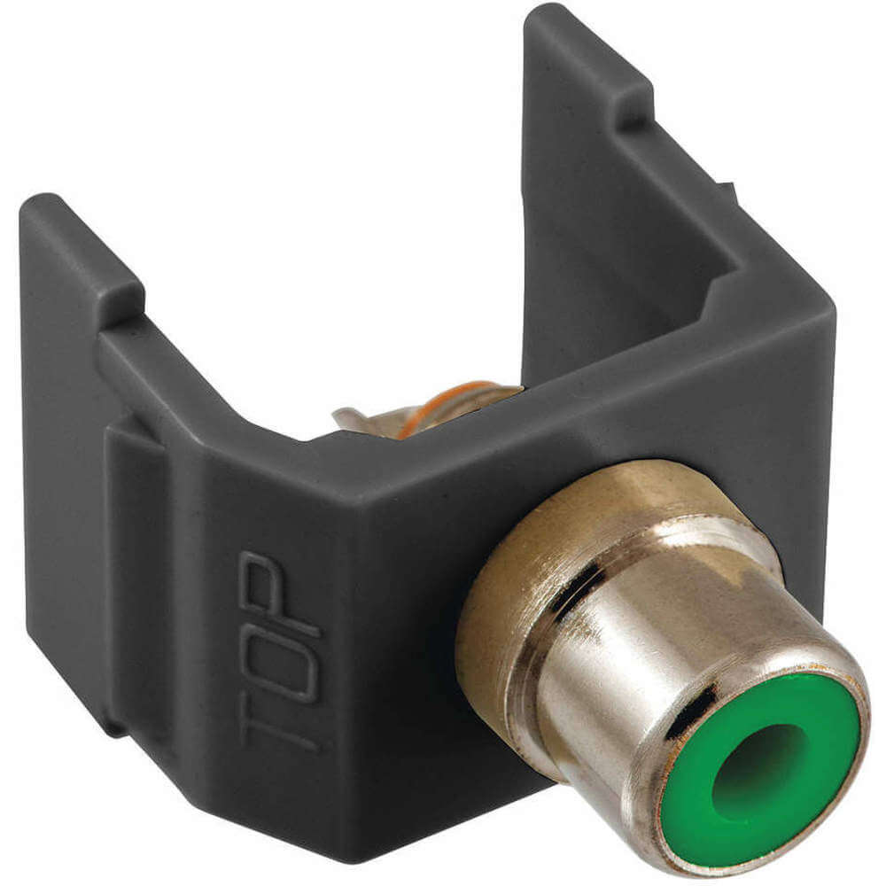 Snap Fit Connector Green/black Rca/solder