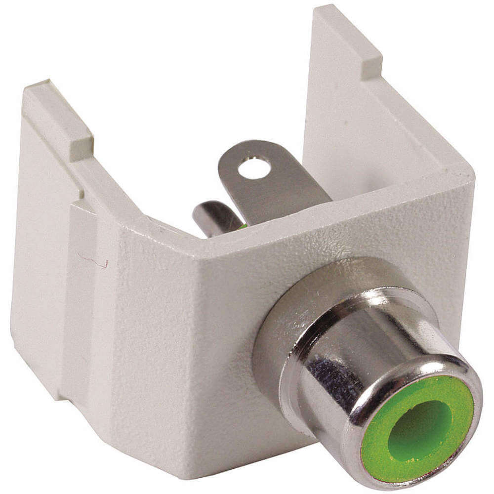Snap Fit Connector Green/white Rca/solder