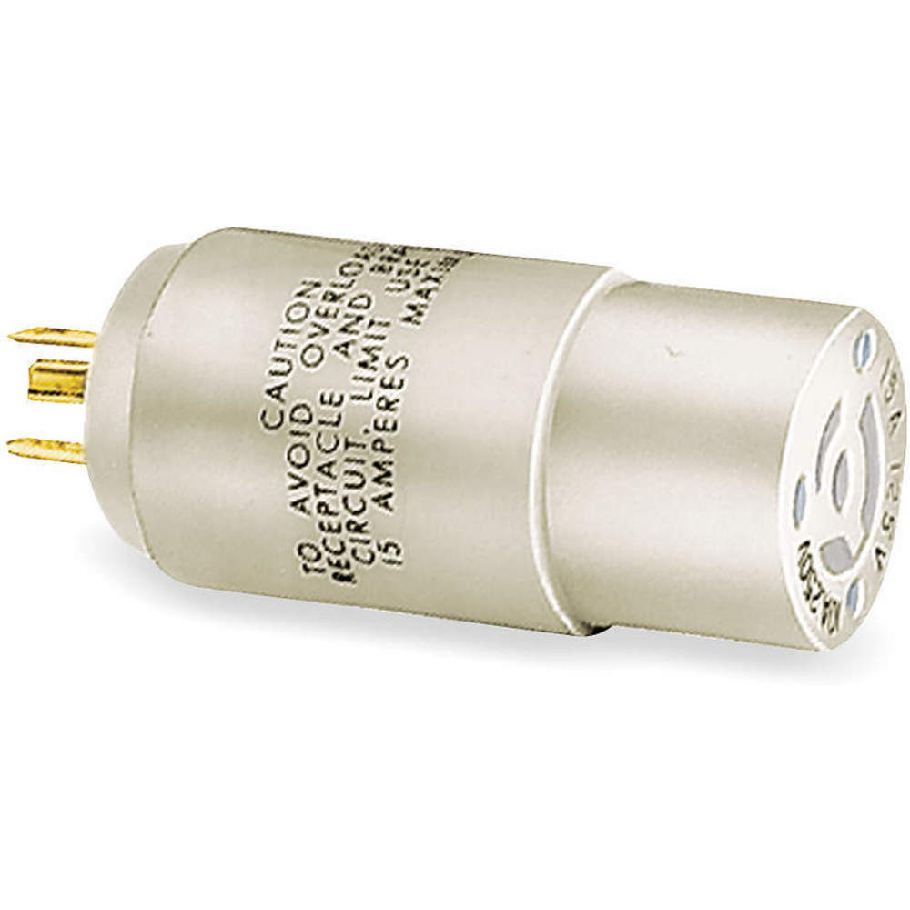 HUBBELL WIRING DEVICE-KELLEMS 9054A Adapter, 2 Pole, 15 A, Black | AC8QFF 3D295