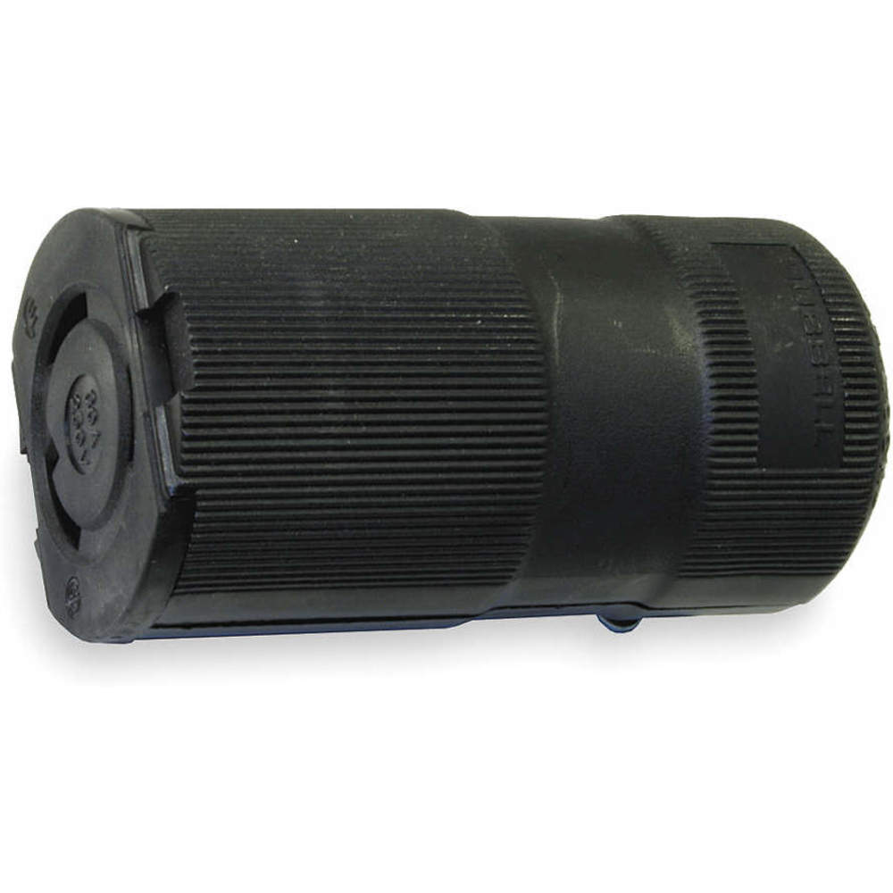 HUBBELL WIRING DEVICE-KELLEMS HBL2623VBK Connector, 30A, 250V, 2-Pole, 3-Wire Grounding | AD7YGN 4HD33