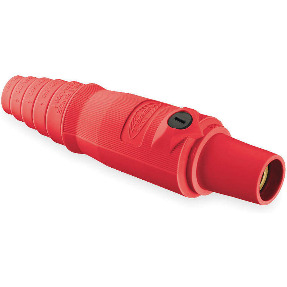 HUBBELL WIRING DEVICE-KELLEMS HBL300FR Female Plug, Single Conductor, 300 A, Red | AC3WZF 2XB28