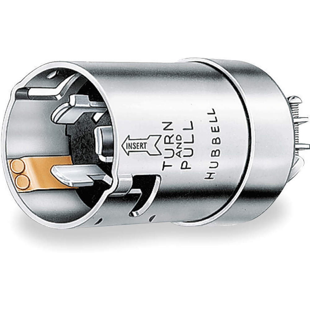 HUBBELL WIRING DEVICE-KELLEMS HBL63CM61 Locking Plug 125v 50a 2p 3w | AC8QPP 3D976