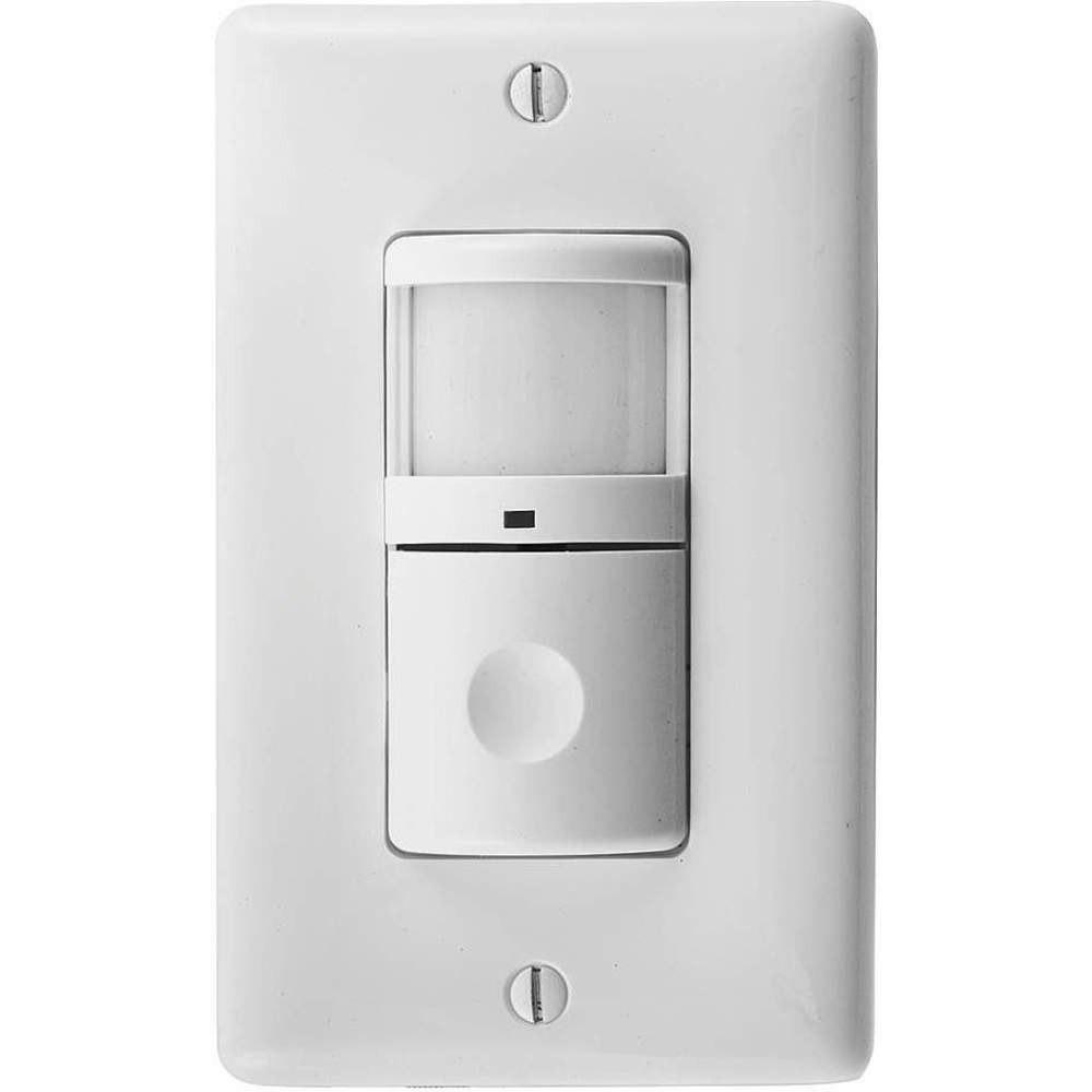 HUBBELL WIRING DEVICE-KELLEMS WS2000W Occupancy/VACancy Sensor Switch, Passive Infrared, 120/277VAC, White | AB7KKX 23NY61