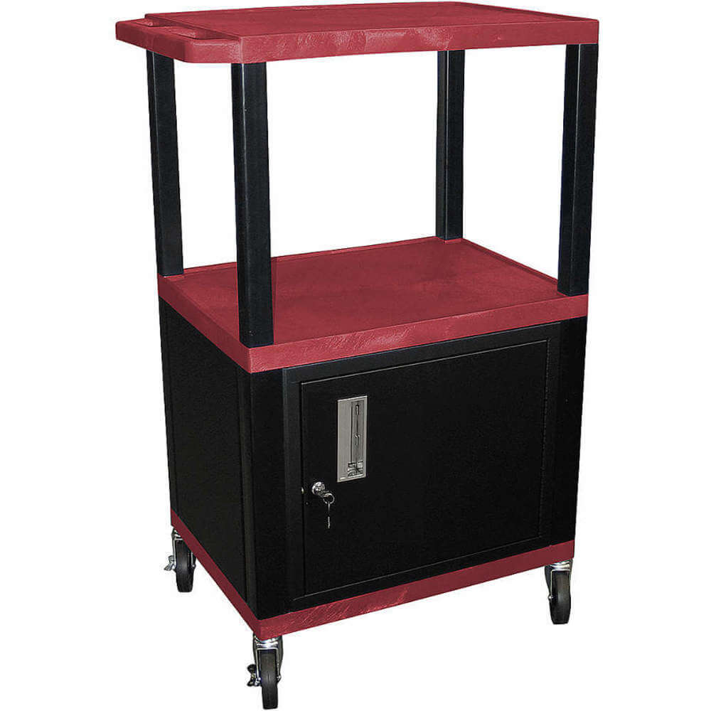 Audio-visual Cart 200 Lb. Red 24 Inch Length