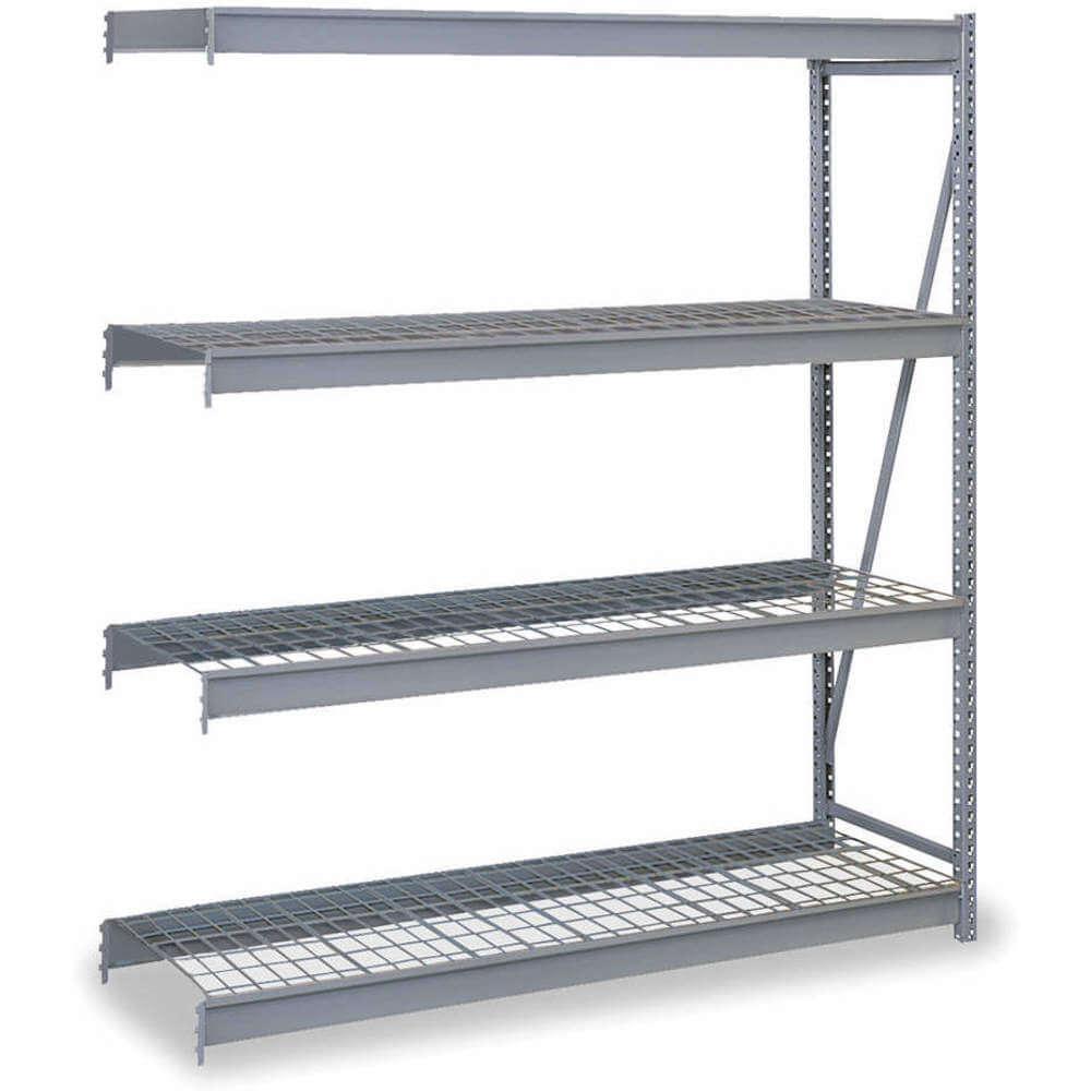 Bulk Storage Rack Add On, Wire Deck, Size 36 x 48 x 96 Inch, Gray
