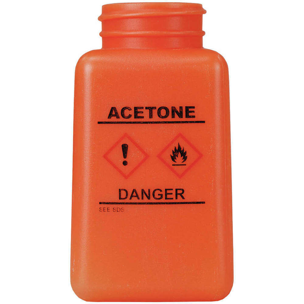Butelka z acetonem z podziałką 6 oz. Pomarańczowy