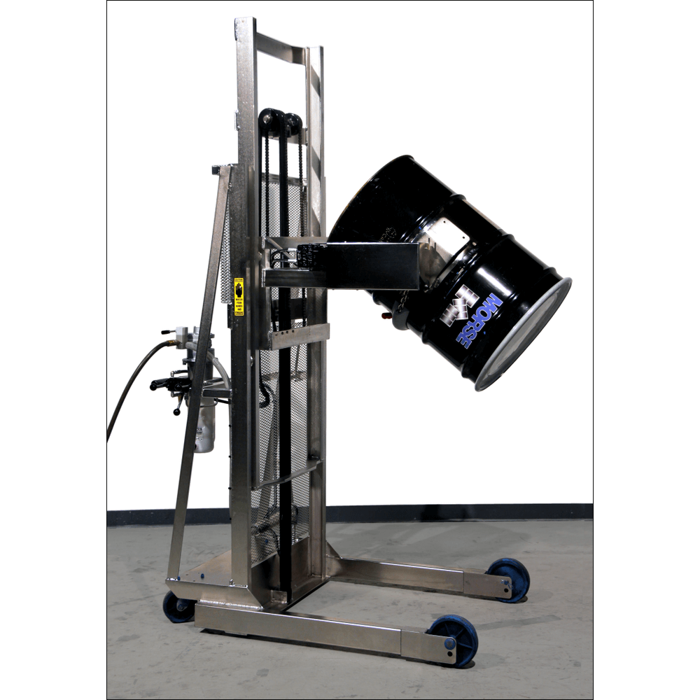 Vertical-Lift Drum Pourer, 2.69m, Power Lift & Tilt, Stainless Steel