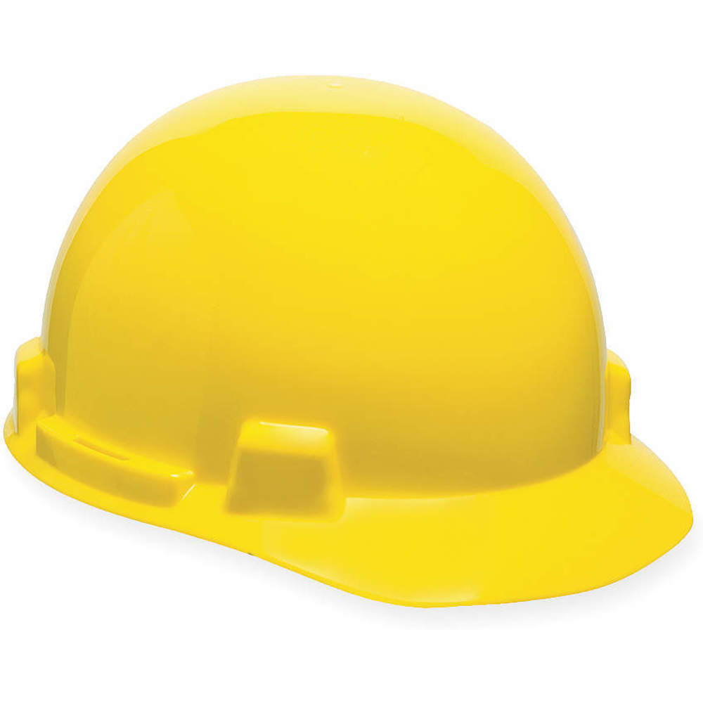 安全帽前帽簷開槽 4 點棘輪黃色