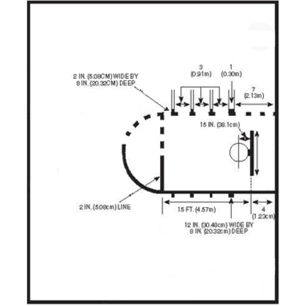 NCAA Basketball Court Stencil, 1/8 Inch Thickness - Pack of 4