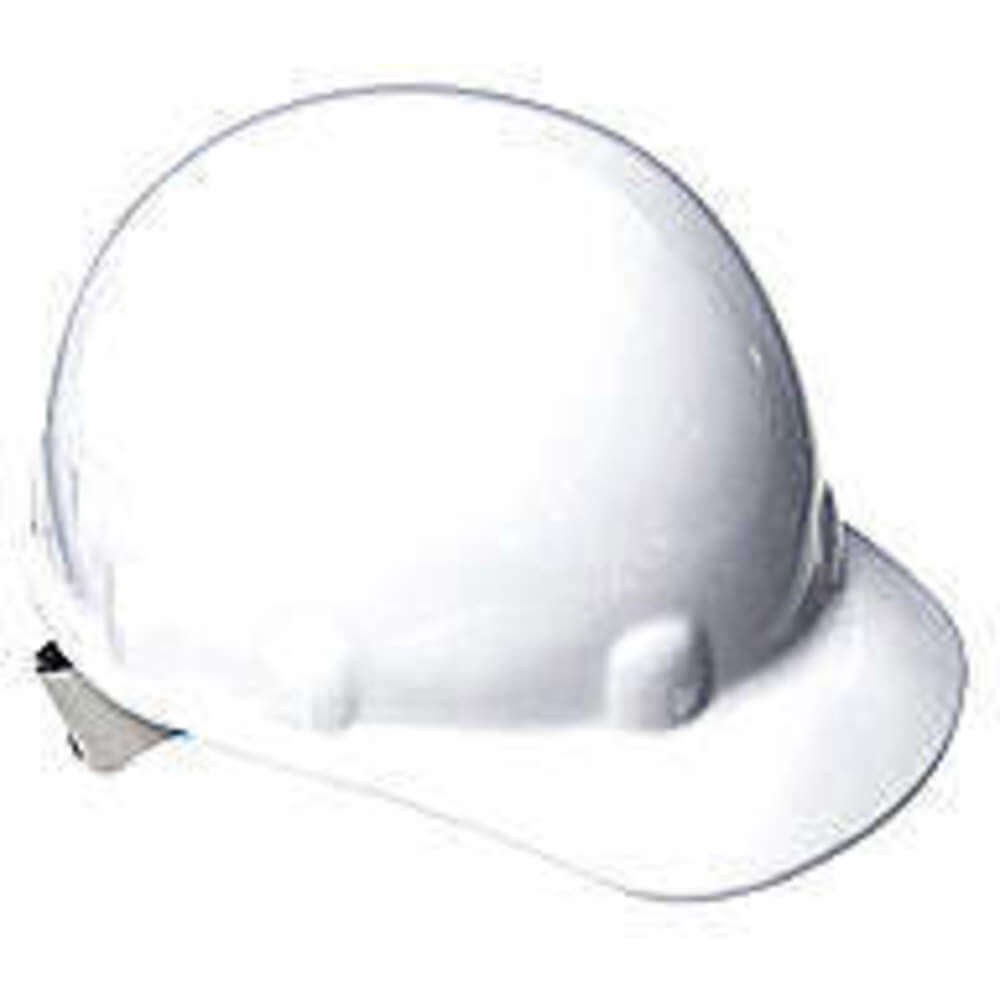 Hard Hat Front Brim Non-slotted 8 Ratchet White
