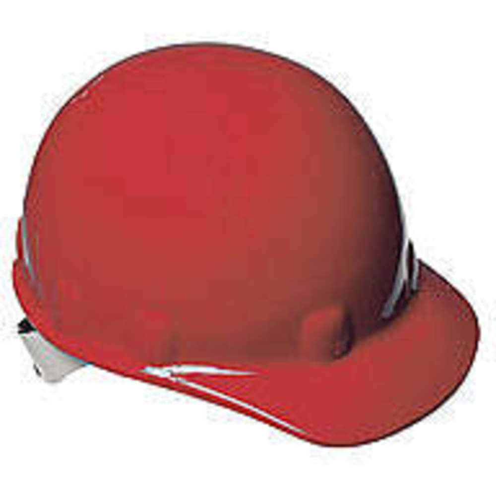 Hard Hat Front Brim Non-slotted 8 Ratchet Red