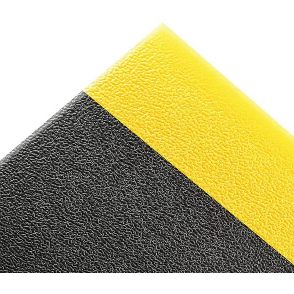Anti-fatigue Mat Black/yellow 6 x 2 Feet Pebble