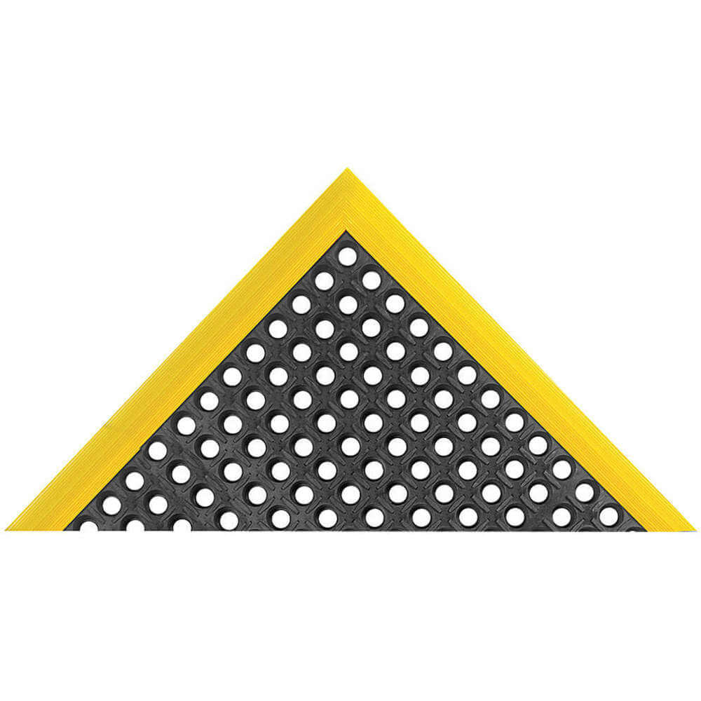 Mata przeciwzmęczeniowa Czarno-żółta 64 x 40-calowe otwory drenażowe