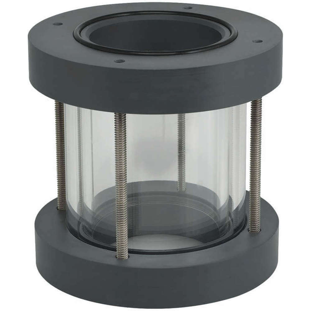 Sight Glass, Double Cylinder Wall, Viton Seal, 1/2 Inch Size