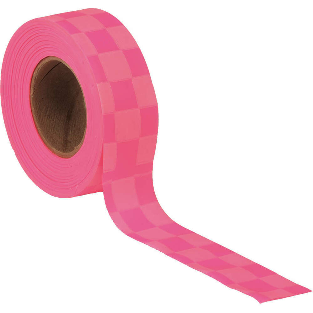Flagging Tape Pink Glo/white 150ft x 1-3/8in