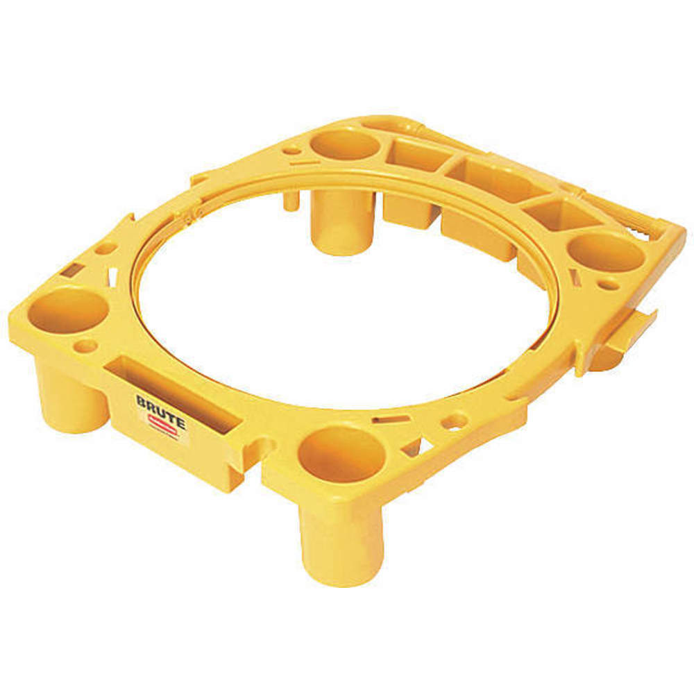 Rim Caddy Yellow Plastic 44gal Round Waste Receptacle