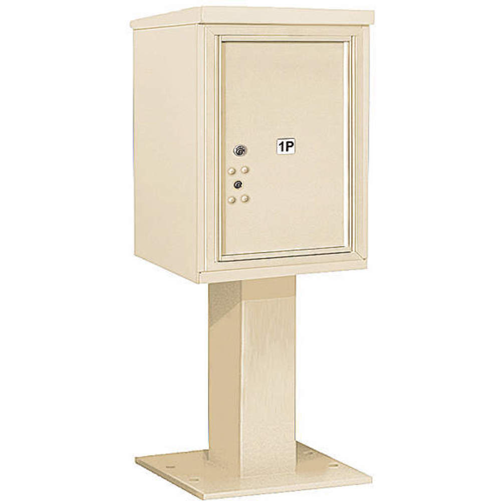 SALSBURY INDUSTRIES 3406S-1PSAN Pedestal Mailbox Sandstone 51-5/8 Inch | AG3JLJ 33LG28