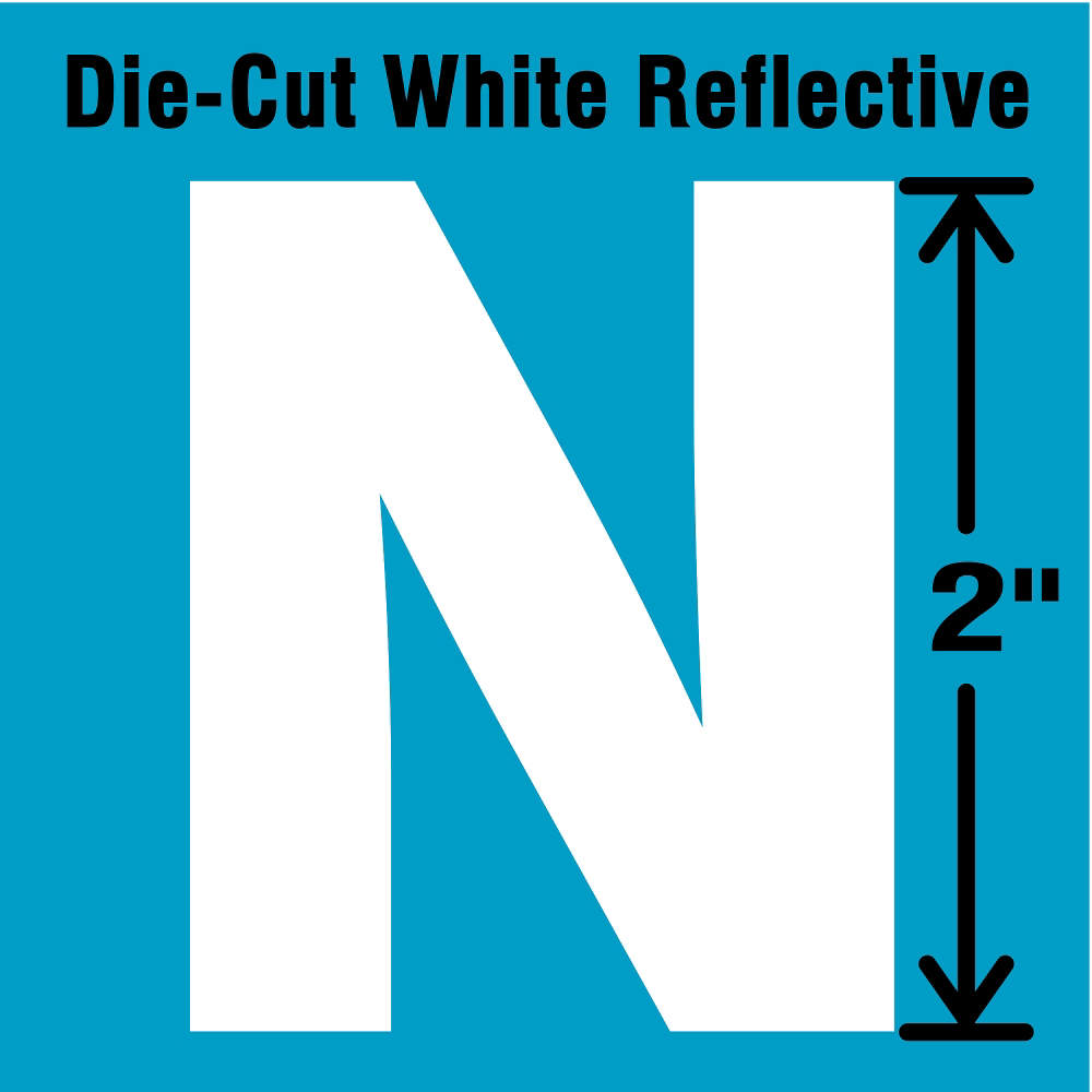 Etykieta literowa N biała – opakowanie 5 sztuk