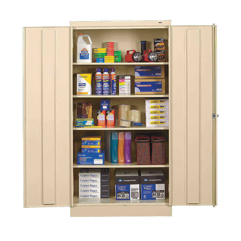 TENNSCO 7218PY Storage Cabinet 24 Gauge 72 Inch H 18 Inch D | AC9NBV 3HNN2