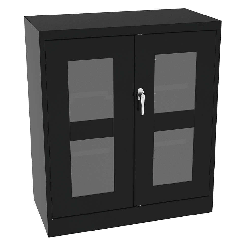 Storage Cabinet Black 3-Point Lock 42 Inch Height
