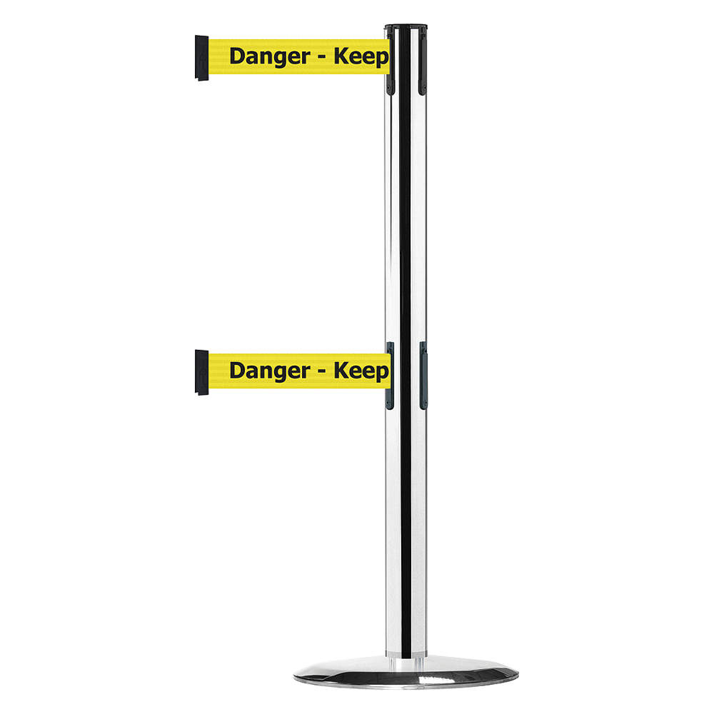 Post Double Belt Danger Keep Out