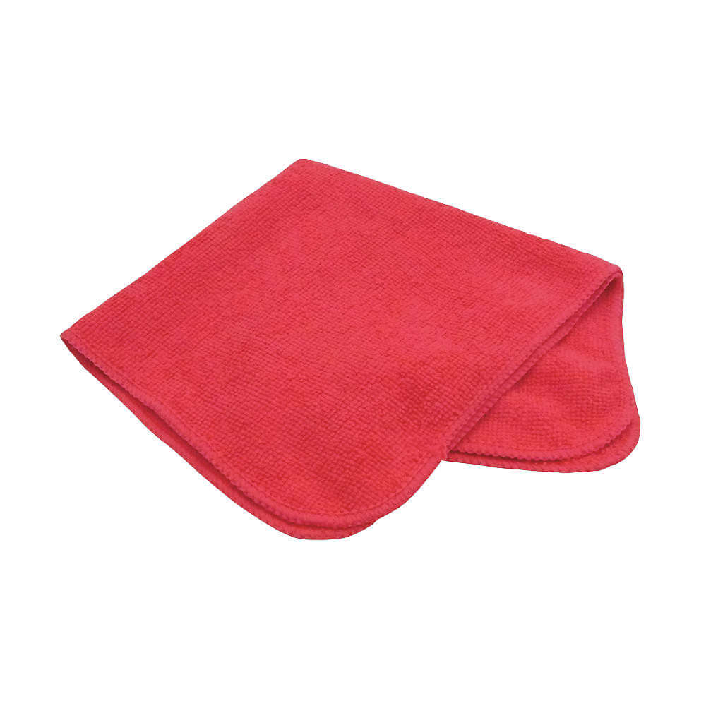 超細纖維毛巾紅12 x 12英寸PK12