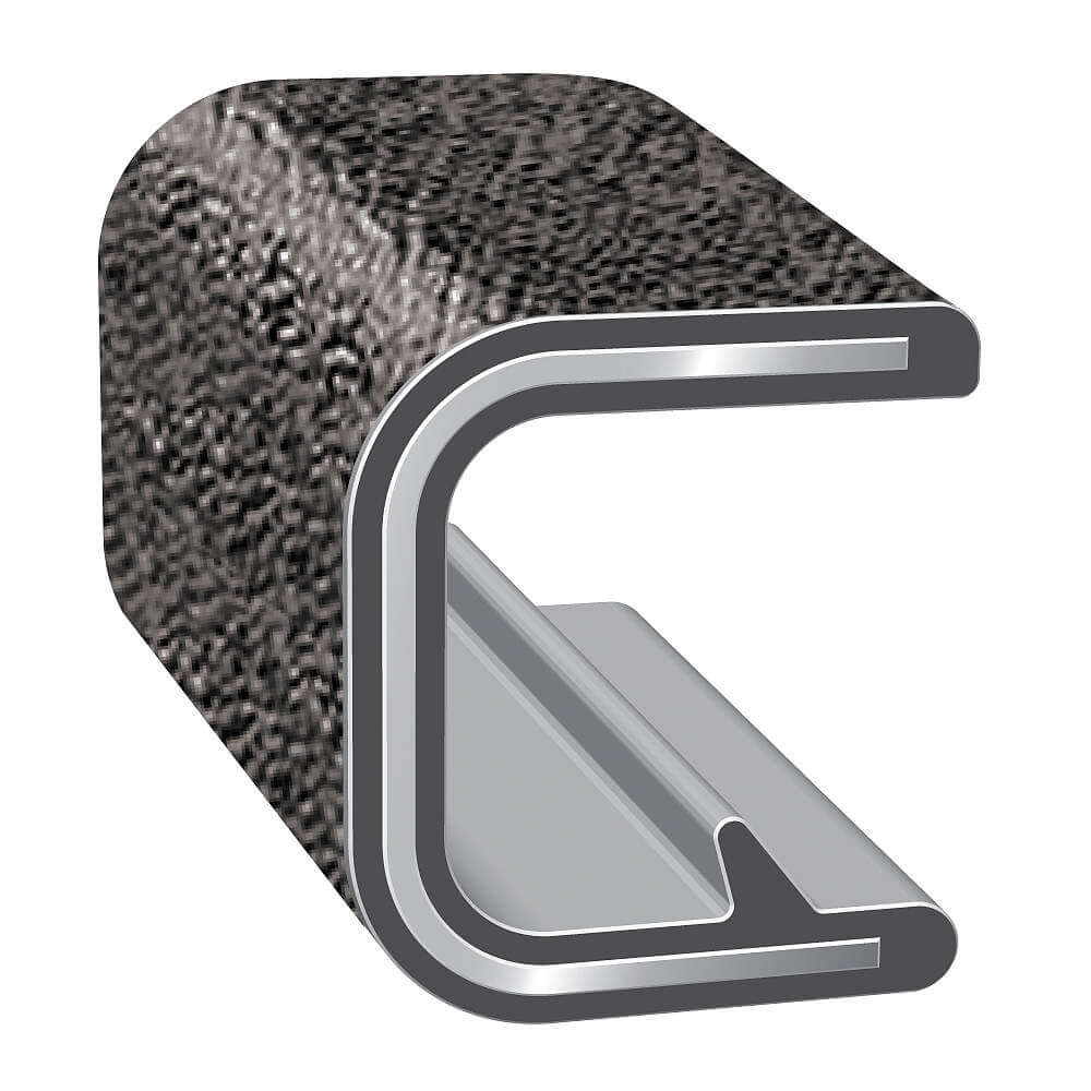 TRIM LOK INC 100B3X3 / 32-25 Clip de aluminio para molduras de borde 0.26 pulgadas de ancho 25 pies | AA2BMN 10C929