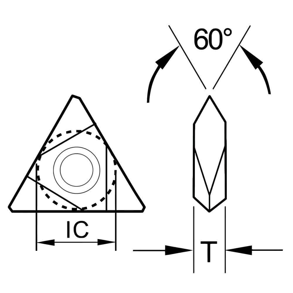 Triángulo de inserto de carburo