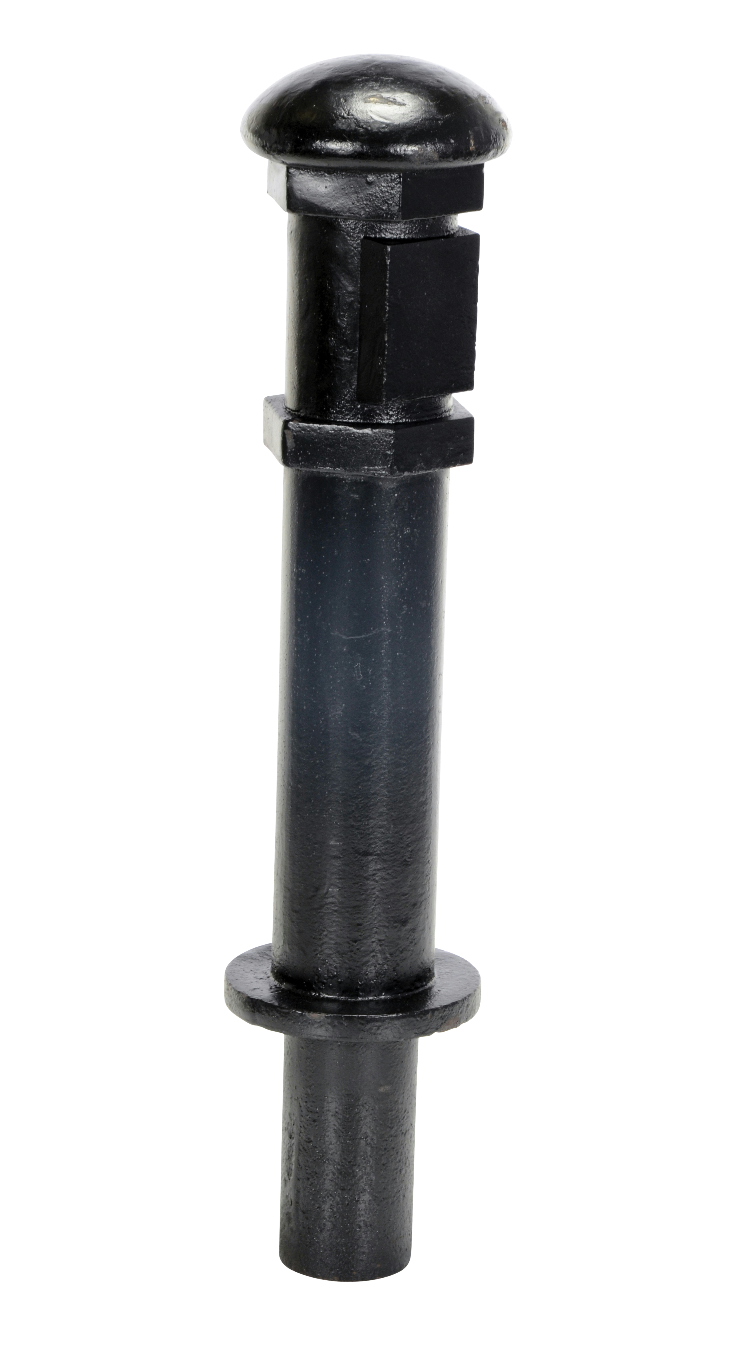 Bolardo decorativo de hierro dúctil, base de 28 x 7 pulgadas