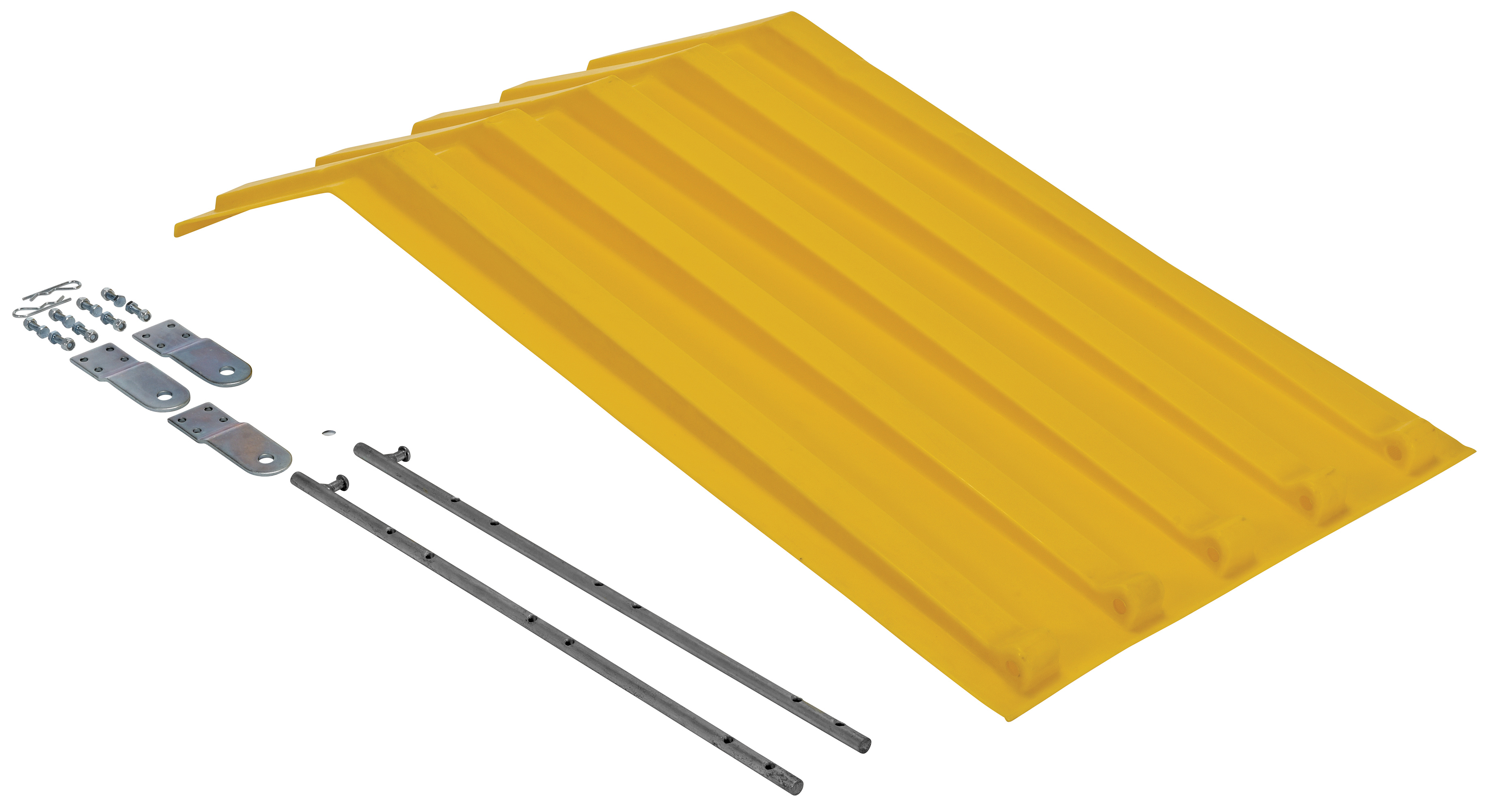 Polyethylene Heavy Duty H Style Hopper Lid, Yellow