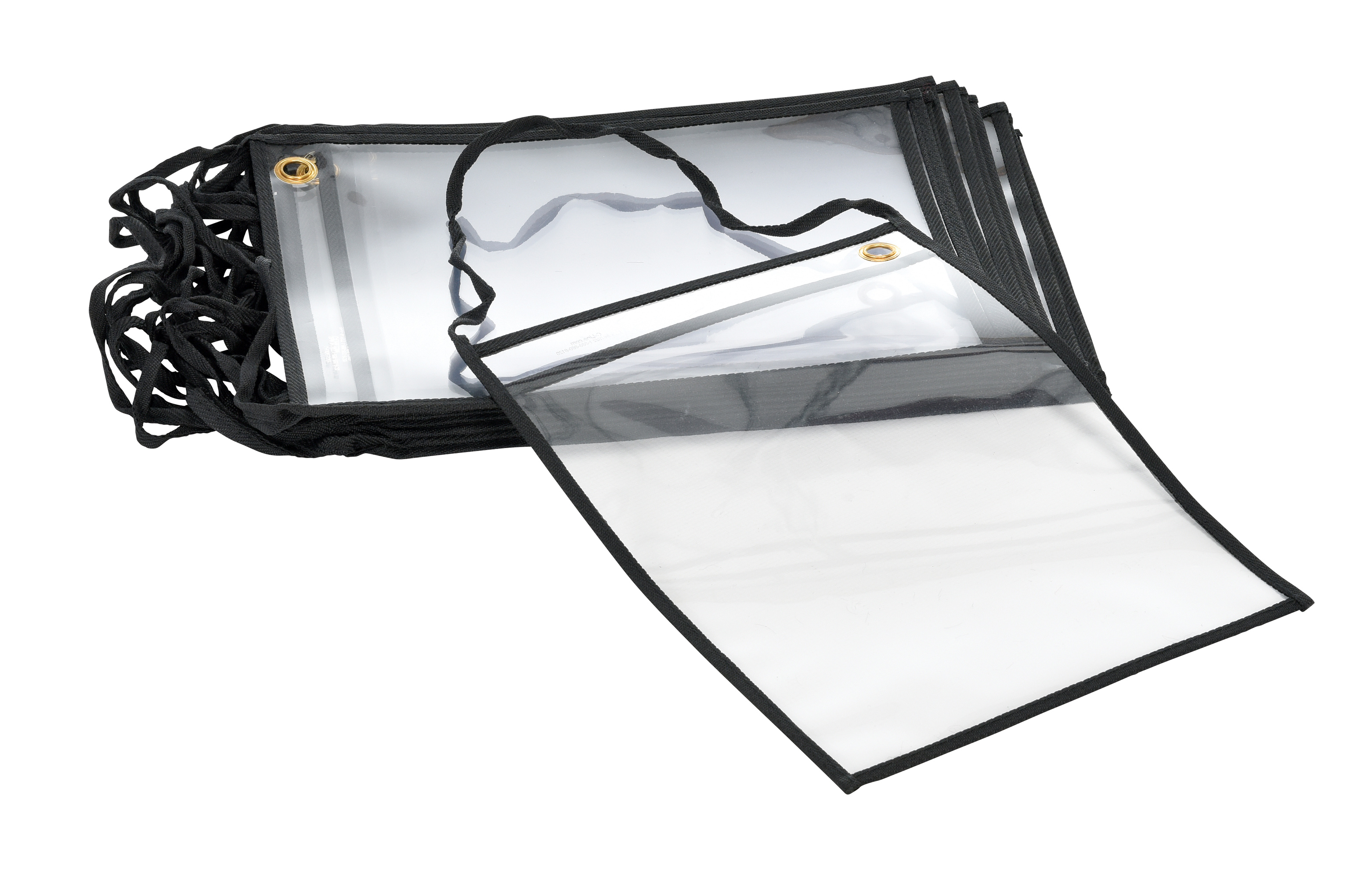Porta boletos, correa para colgar, paquete de 15, 14-1/16 pulgadas x 10-1/2 pulgadas x 1/16 pulgadas transparente