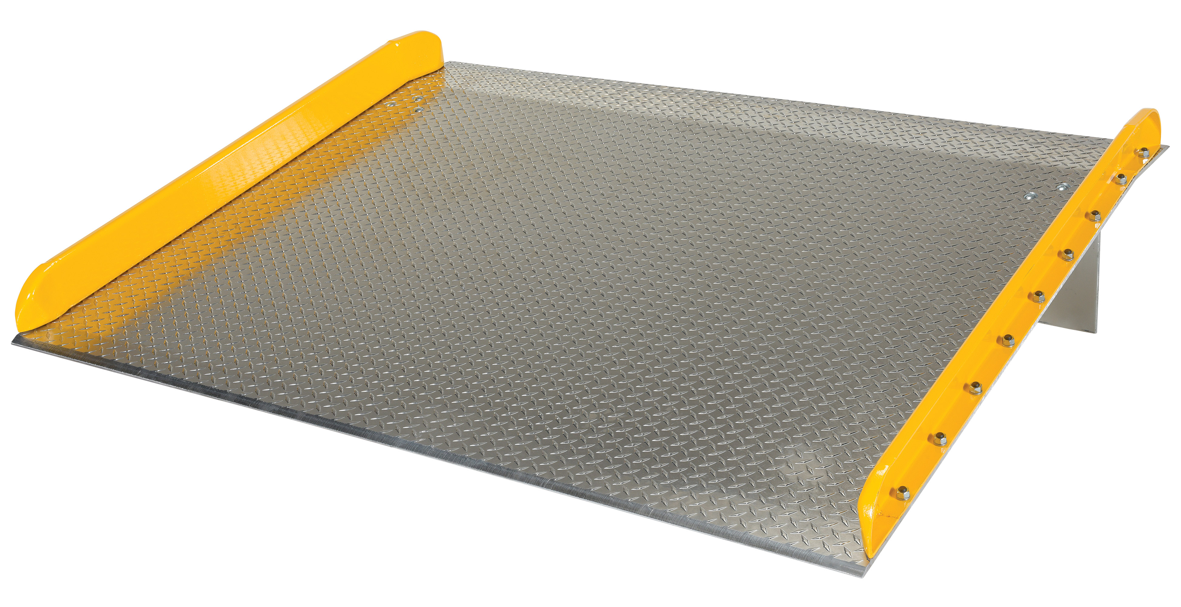 Tablero de muelle, bordillo de acero, 20000 lb. Capacidad, tamaño 60 x 72 pulgadas, plateado, aluminio