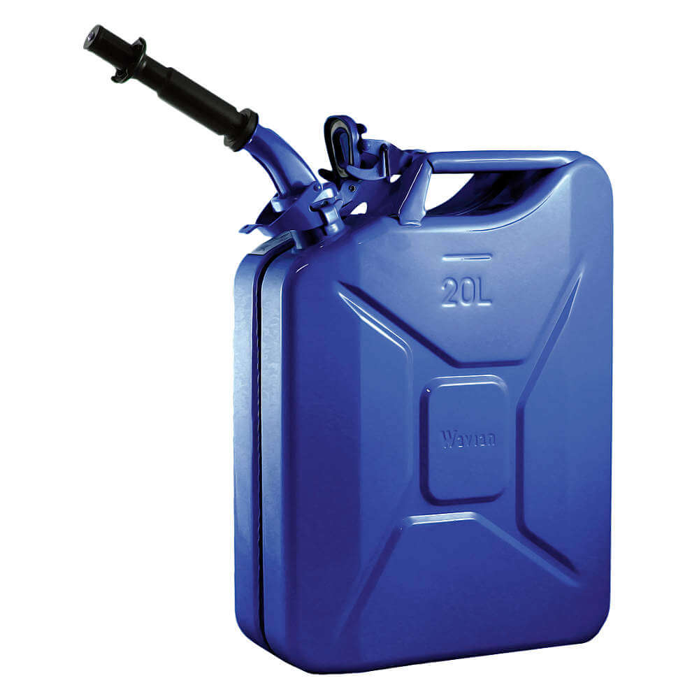 Kanister na gaz 5 galonów niebieski zawiera wylewkę